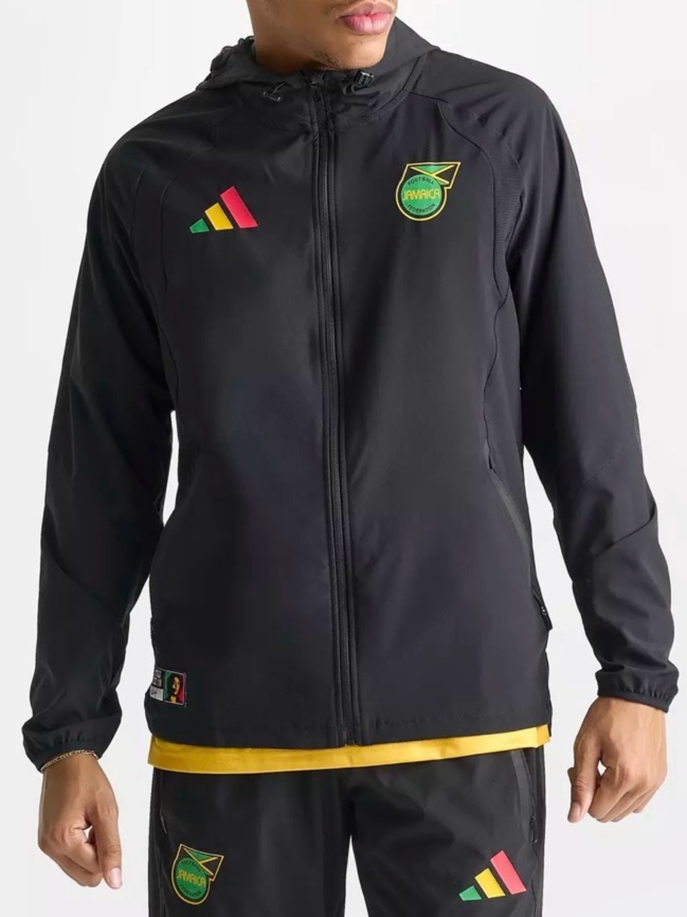 Adidas Men’s Jamaica Football Team X Bob Marley Tiro  Zip Windbreaker Jacket XL